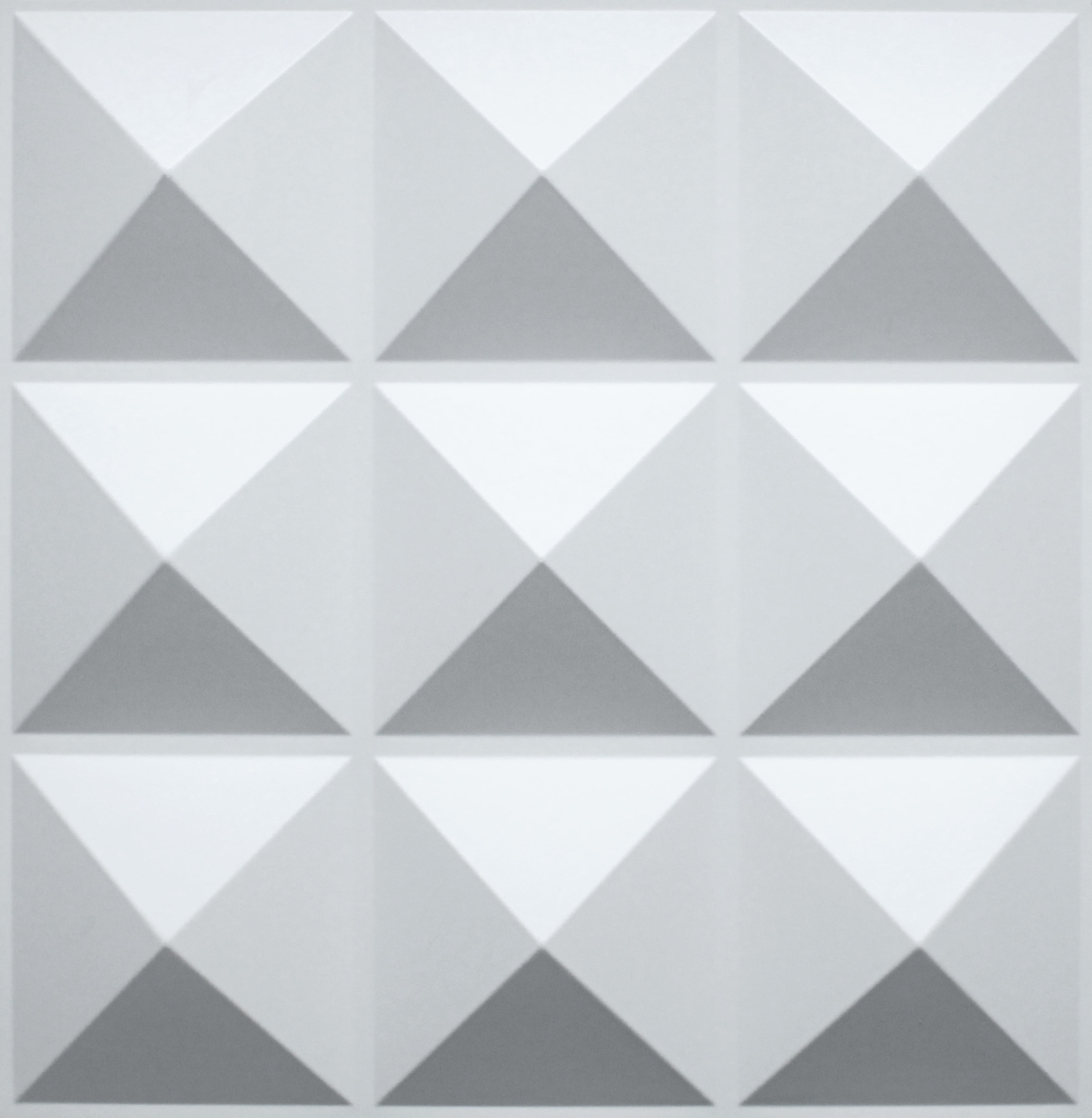 Dundee Deco 3D Wall Panels Contemporary Diamonds Paintable White PVC