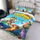 thumbnail image 3 of Los Croods Conjunto de sábanas temático, trío de piezas, cómodo y amigable con la piel, diseño único, regalo de decoración para el hogar para familiares, amigos y fans,173cm *218cm, 3 of 6
