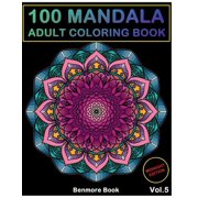 100 Mandala Midnight Edition: 100 Mandala Midnight Edition: Adult Coloring Book 100 Mandala Images Stress Management Coloring Book for Relaxation, Meditation, Happiness and Relief & Art Color Therapy(