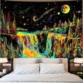 thumbnail image 4 of Gojian Black and White Tapestry Starry Night Mountain Tapestries for Bedroom Aesthetic Moon and Stars Tapastry's Wall Hanging Dark Nature Forest Wall Tapestry for Living Room Dorm, 4 of 6