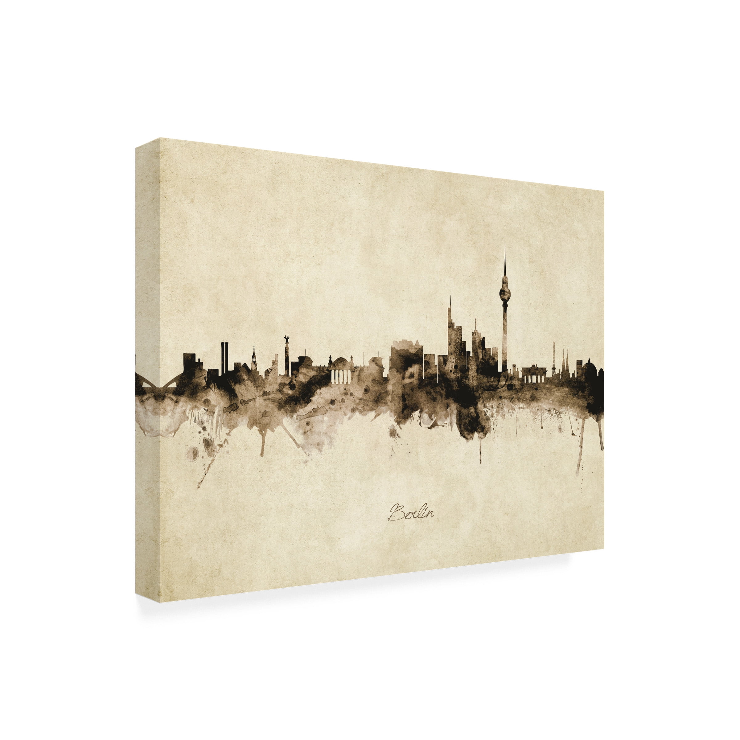 Michael Tompsett 'Berlin Germany Skyline Vintage' Canvas Art