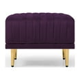 Purple Velvet Ottoman for Modular Sectional Living Room Sofa or Chair