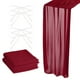 thumbnail image 1 of 2 Paquete 10 Pies Chifón Mesa Camino, 28 x 120 Pulgadas Rústico Gasa Mantel Transparente Boda Mesa Camino para Boda Nupcial Fiesta Mesa Decoraciones, Vino Rojo, 1 of 6