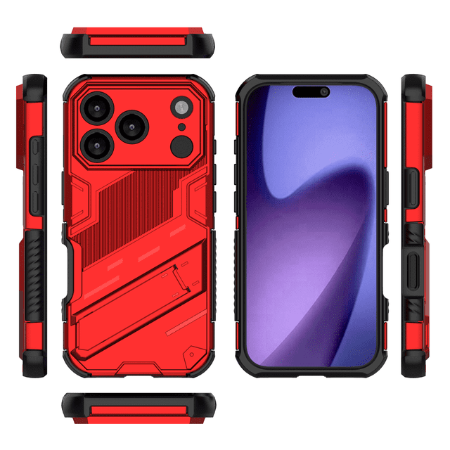 Funda GANGXUN Antigolpes para iPhone 17 Pro con Soporte Invisible, Antihuellas y Protección Completa