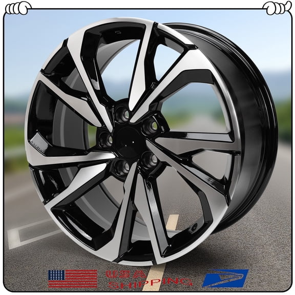 New 18 X 8 inch Wheel Replacement Wheel Rim Black USA For Honda Civic 2017-2021