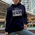 thumbnail image 2 of School's Out for Summer - Student or Teacher's Vacation Quote, Navy Blue Hooded Sweatshirt or Hoodie, XL, 2 of 5