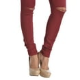 thumbnail image 2 of G-Style USA Women's High Waist Ripped Skinny Pants RJH370 - Burgundy - 3, 2 of 5
