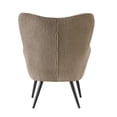 thumbnail image 5 of Porthos Home Kindel Wingback Accent Chair with Ergonomic Contoured Back, Soft Fabric Upholstery, Durable and Corrosion-resistant Powder Coated Steel Legs, Great for Living Rooms and Bedrooms, 5 of 6