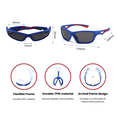 thumbnail image 3 of ATSITK Kids Sunglasses ,Toddler Sunglasses for Girls Age 3-8 ,Flexible TPEE Rubber Frame Toddler Suglasses ,Blue Kids'Sunglasses, 3 of 8