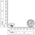 thumbnail image 4 of Gem Stone King 925 Sterling Silver Persian Blue Moissanite and Red Created Ruby Bypass Ring for Women (0.72 Cttw, Gemstone Birthstone, Round 4MM, Available in Size 5, 6, 7, 8, 9), 4 of 4