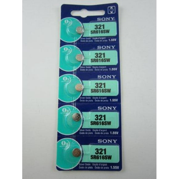 Sony 5x SR616SW 321 - 1.55V Silver Oxide Button Cell Watch Battery Batteries NEW