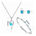 thumbnail image 3 of Conjunto De Joyas Collar, Aretes, Pulsera color Plata Piedras Celeste Malubero Malu1691, 3 of 3