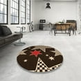 thumbnail image 3 of Ahgly Company Indoor Rectangle Patterned Black Bean Brown Area Rugs, 5' x 8', 3 of 6