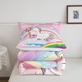 thumbnail image 4 of YST Rainbow Unicorn Comforter Set Cute Unicorn Pattern Comforter for Kids Girls Cartoon Unicorn Bedding Set, 4 of 5