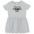 thumbnail image 3 of Inktastic I Love My Dad with Hearts Girls Toddler Dress, 3 of 5