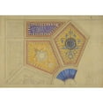 thumbnail image 3 of Jules-Edmond-Charles Lachaise 18x14 Black Modern Framed Museum Art Print Titled - Design for the Painted Decoration of a Coffered Ceiling (19th Century), 3 of 5
