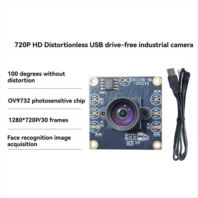 100 Degree Camera Module 1MP OV9732 1280x720 USB Free Driver Manual Focus with 2 Meter Cable for WinXP/7/8/10 3Pcs