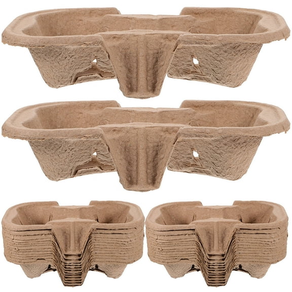 Raindrops 50pcs Take-out Cup Holder Tray Beverage Carrier Cup Carry Holder Carrier for Delivery Drinks