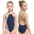 thumbnail image 5 of WOLLED Kids Girls Athletic Swimsuit Toddler One Piece Swimwear for Practice and Competition Sport Training Bathing Suit 3-11Y, 5 of 11