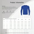 thumbnail image 7 of TiaoBug Men Warm Winter Thermal Underwear Long Sleeve Undershirt Slim Fit T Shirts White M, 7 of 7