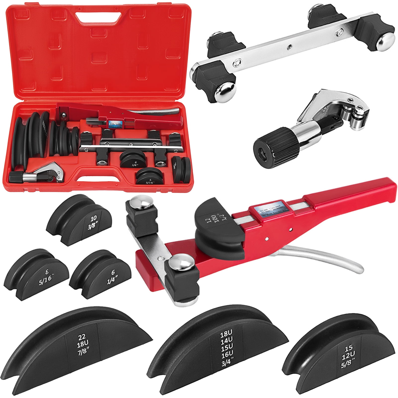 VEVOR Ratcheting Tube Bender 1/4 to 7/8inch, Aluminum Hydraulic Pipe