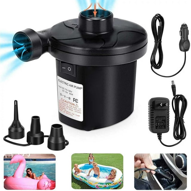 Home Car Electrical Power Storage Air Flow Quick Fill Air Flow For Inflatables Portable Air Mattress Flow For Beds Inflatable Cushion Couch Pool Floats Inflatable Pool