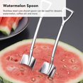 thumbnail image 3 of Watermelon Spoon, Stainless Steel Shovel Spoon Innovative Design Multipurpose Easy To Use Small Portable for Cafe(4 Quadrate Shovel), 3 of 5