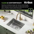 thumbnail image 3 of KRAUS Dex 21” Undermount 16 Gauge Stainless Steel Single Bowl Kitchen Sink, 3 of 7
