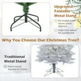 thumbnail image 5 of Topbuy 6 FT Artificial Christmas Tree Pencil Xmas Tree with Memory Wire Branch Tips & Upgraded Metal Stand, 5 of 8