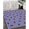 thumbnail image 3 of Ahgly Company Machine Washable Indoor Rectangle Transitional DarkSlate Blue Purple Area Rugs, 6' x 9', 3 of 7