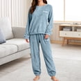 thumbnail image 5 of CQXIDFH Pajamas for Women Plus Size Thickened Coral Velvet Pajama Set Warm Winter Loungewear Large Casual Home Wear 2 Piece Pjs, 5 of 5