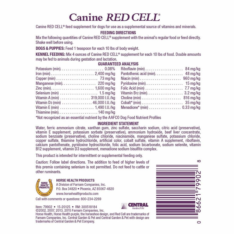 Red Cell Canine qt