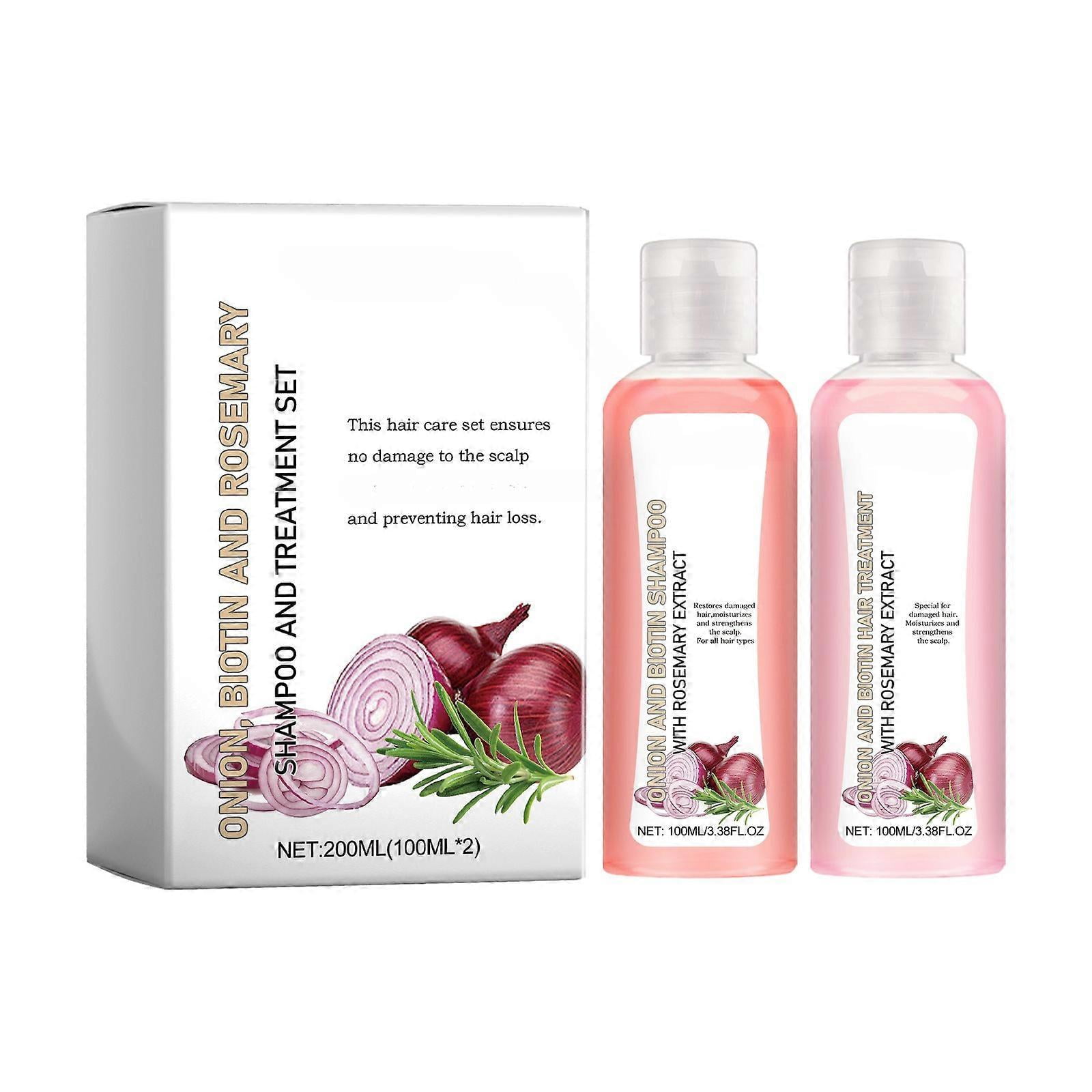 Onion, Biotin and Rosemary Shampoo and Treatment Set,Shampoo and