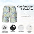 thumbnail image 3 of Fotbe Honey Bees And Flowers Traje de Baño para Hombre – Shorts de Natación de Secado Rápido con Forro y Bolsillos-X-Large, 3 of 6