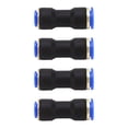 thumbnail image 2 of Conector recto de tubo, conector neumático recto de 4 piezas Conector de empuje recto Conector neumático recto Probado y confiable, 2 of 14