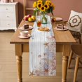 thumbnail image 2 of Orange Coastal Table Runner 70 Inches, Beach Nautical Coral Starfish Vintage Bed Runner Dresser Scarves Tabletop for Indoor Outdoor Parties/Ceremony/Banquet, 13" x 70", 2 of 9