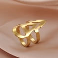 thumbnail image 3 of Arrow Ring Stainless Steel Unisex Jewelry Silver Rose Gold, 3 of 8