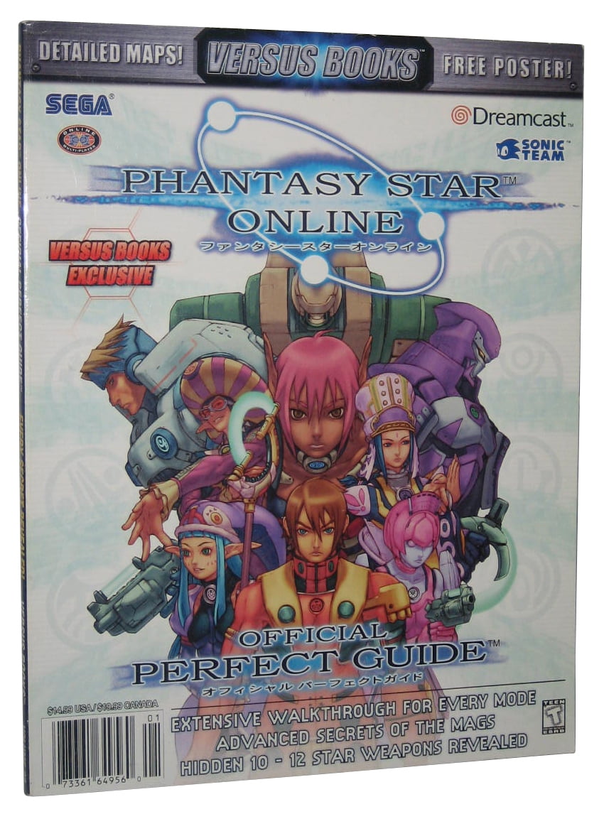 Phantasy Star Online Versus Official Strategy Guide Book w/ Poster