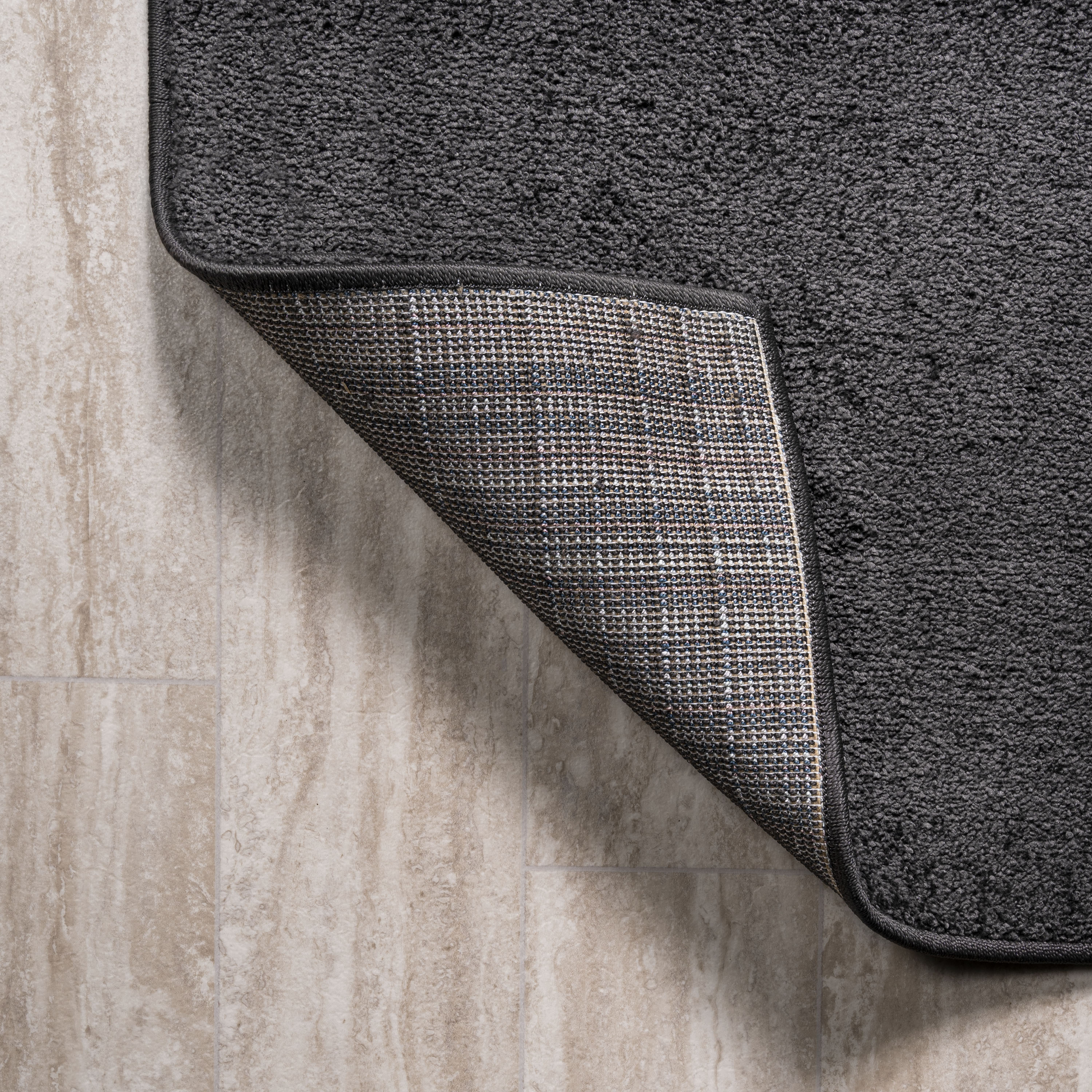JONATHAN Y SUPERSOFT 8 x 10 Area Rug, Haze - Black, SEU100I-8