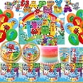 thumbnail image 2 of Bloques de construcción con números para decoración de fiesta de cumpleaños, vajilla desechable, suministros de fiesta para niños, globo, mantel, regalos, 2 of 5