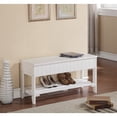 thumbnail image 4 of Roundhill Solid Wood Storage Shoe Bench, Multiple, 4 of 4