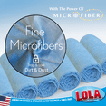 thumbnail image 2 of LOLA Jumbo Microfiber Cleaning Cloth, 14" x 16", Reusable & Machine Washable - 6 CT, 2 of 5