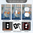 thumbnail image 3 of Yayeee Blank Wall Plate Cover 1-Gang 4.5"x2.7" Home Unused Decorative Outlet, Blue Goldfish, 3 of 7