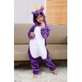 thumbnail image 1 of Pijama de una pieza con dibujos de animales para niños, ropa de hogar de manga larga de franela con diseño de caballo y cielo estrellado de arcoíris, 1 of 6