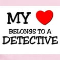 thumbnail image 2 of CafePress - My Heart Belongs To A DETECTIVE Infant Bodysuit - Baby Light Bodysuit, Size Newborn - 24 Months, 2 of 4