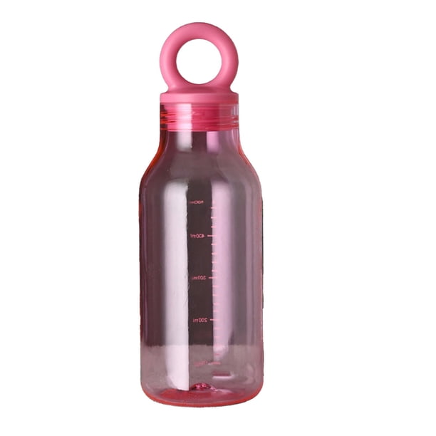Vaso de plástico minimalista de 350 ml para estudiantes, portátil, anticaídas, graduado, de gran capacidad, para fitness y deportes.