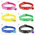 thumbnail image 3 of Pet Small Dog Cat Safety Adjustable Paw Printed Puppy Necklace Collar With Bell, 3 of 7
