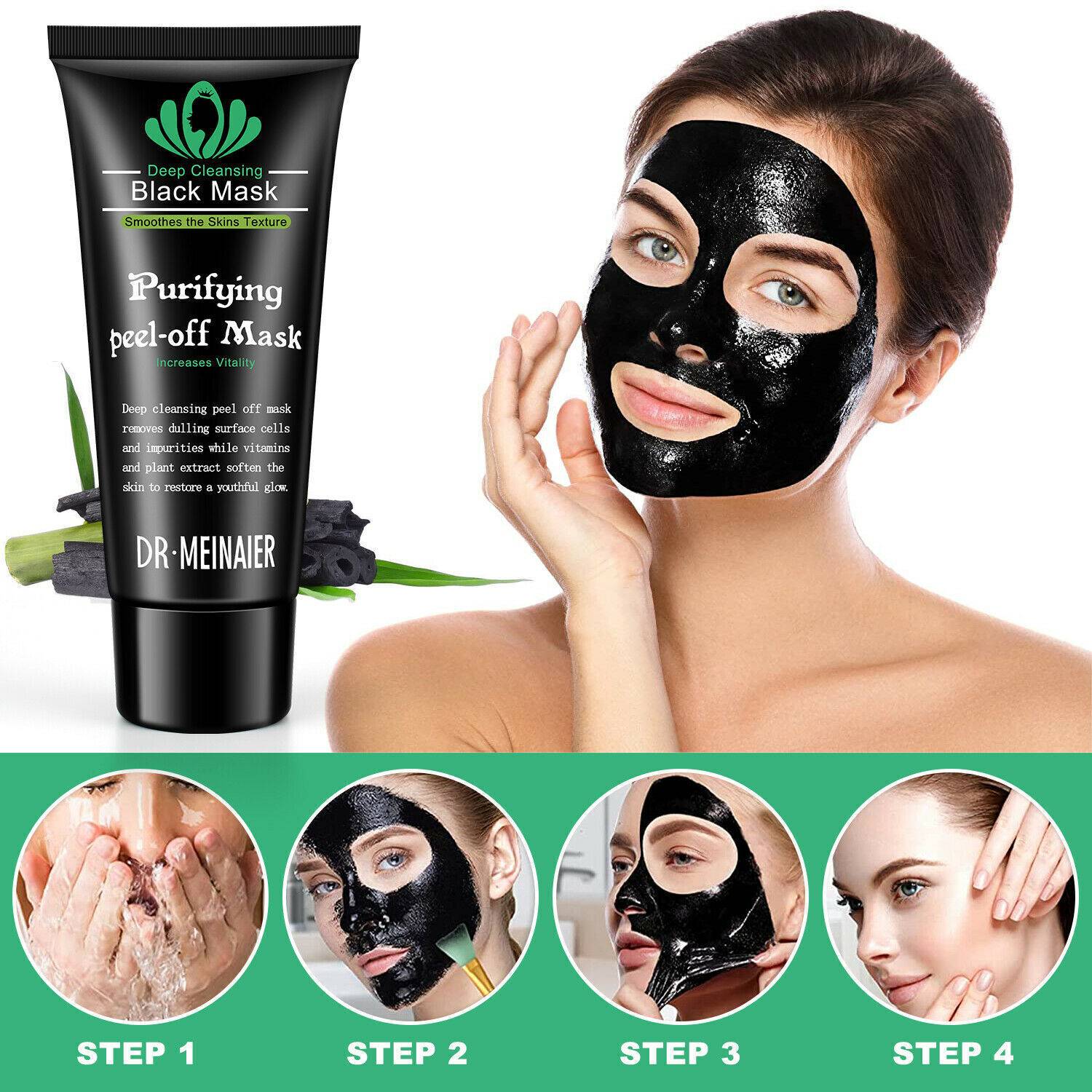 Dr. Meinaier Deep Face Cleansing Purifying Peel Off Mask 60ml - Walmart.com