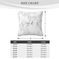 thumbnail image 4 of ZICANCN White Marble Texture Decorative Throw Pillow Covers, Bed Couch Sofa Decorative Knit Pillow Covers for Living Room Farmhouse, 24"x24", 4 of 8
