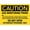 Warning Sign 1, variant on Caution Garage Opens Outwards Reflective Aluminum Warning Sign 12 x 8 Inches - with Symbol, Weatherproof Signage for Indoor Outdoor Home, Business, Garage Use